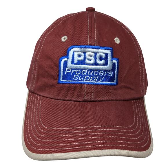 PSC Producers Supply Strapback Hat Red One Size 6 Panel Port Authority - Picture 1 of 9